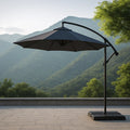 Ombrellone da Esterno in Alluminio Nero 3M con Poliestere
