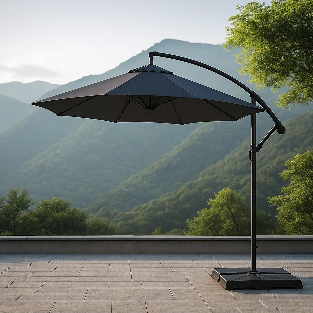 Ombrellone da Esterno in Alluminio Nero 3M con Poliestere