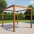 Pergola da Giardino in Alluminio e PVC 300x300 cm