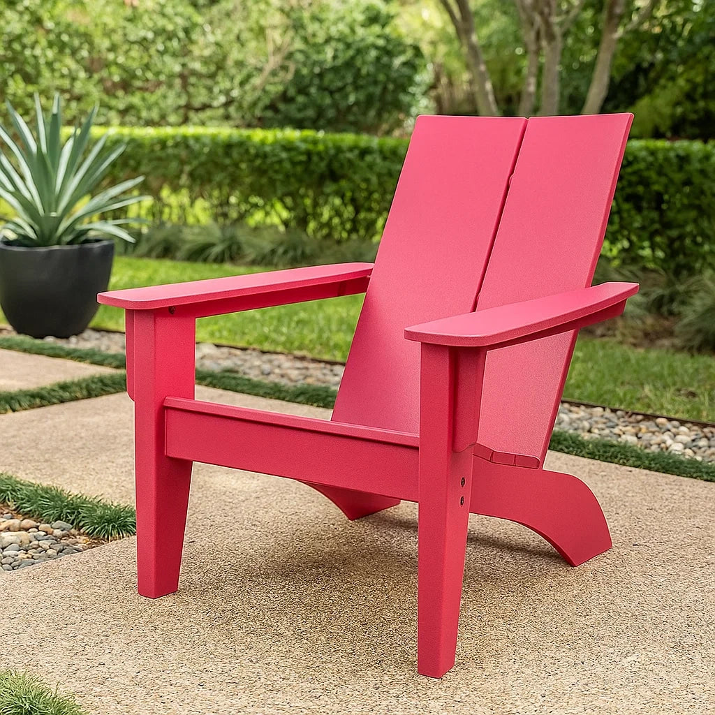 Sedia da Esterni in Polietilene Rosso, Altezza 90 cm