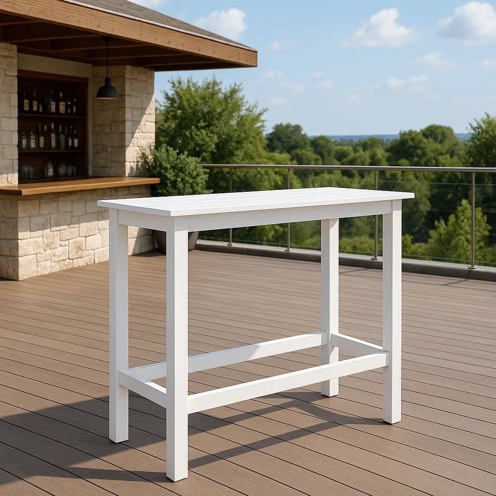 Tavolo da Bar in Legno per Esterni 120x60x105 cm