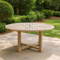 Tavolo da Giardino Rotondo in Legno Teak Ø 150 cm