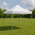Gazebo pieghevole in acciaio con copertura in poliestere 3x3m Bianco