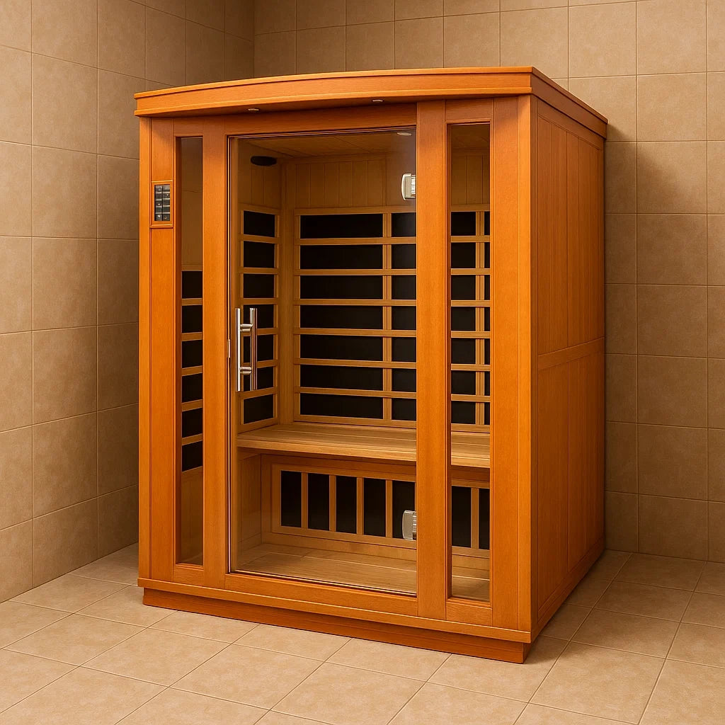 Sauna Infrarossi per 2 Persone in Cedro con Vetro Temperato