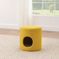 Pouf in Tessuto Giallo per Animali 35x35 cm